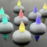 Großhandel Weiße Schwimmende Flammenlose LED-Kerzen Batteriebetrieben Stabförmige Votivkerzen für Halloween, Hochzeit, Weihnachten