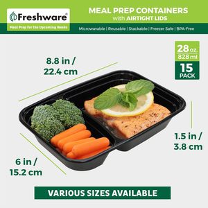 Contenedores de Plástico para Alimentos LR de 12oz, 16oz, 24oz, 26oz, 28oz, 32oz y 38oz, Desechables, Aptos para Microondas, para Almacenamiento de Alimentos y Preparación de Comidas - Product Image 3