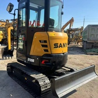 Mini-excavatrice hydraulique Sany toute neuve en excellent état, modèle original SY35 SY60 SY75, excavatrice sur chenilles avec une masse opérationnelle de 3,5 tonnes