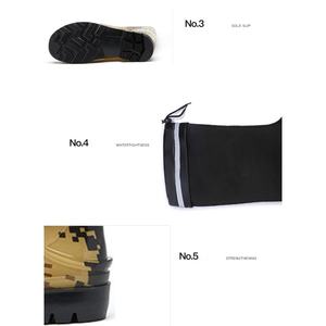 Botas <span class=keywords><strong>de</strong></span> lluvia negras altas <span class=keywords><strong>de</strong></span> moda <span class=keywords><strong>para</strong></span> mujer, zapatos gruesos <span class=keywords><strong>de</strong></span> algodón largos antideslizantes transpirables moldeados por inyección <span class=keywords><strong>para</strong></span> invierno - Product Image 4