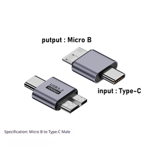 10Gbps <span class=keywords><strong>USB</strong></span> 3.2 Micro <span class=keywords><strong>B</strong></span> Male naar <span class=keywords><strong>USB</strong></span> Type <span class=keywords><strong>C</strong></span> Female <span class=keywords><strong>Adapter</strong></span> <span class=keywords><strong>USB</strong></span> naar Micro <span class=keywords><strong>B</strong></span> <span class=keywords><strong>Adapter</strong></span> voor Harde Schijf Tablet Telefoon Laptop SSD HDD - Product Image 4