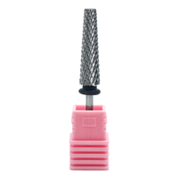 Nueva llegada: Brocas de carburo de tungsteno cónicas plateadas multifuncionales de 66 mm y 24 mm, súper largas, de corte cruzado, para puntas de uñas acrílicas