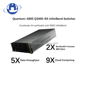 สวิตช์เครือข่าย Q3400-RA Quantum-X800 800G XDR InfiniBand แบบจัดการได้ 144 พอร์ต สำหรับคอมพิวเตอร์ AI HPC และศูนย์ข้อมูล - Product Image 1