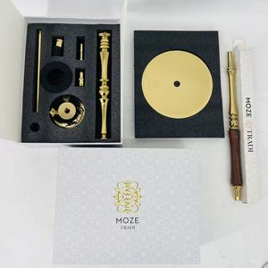 Chicha arabe Moze Tradi M Nouveau Style Planet Gold en acier inoxydable miroir, avec boîte cadeau haut de gamme et foyer à chicha à tuyau unique - Product Image 3