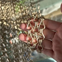 Maille décorative en aluminium pour rideaux en or brillant et or mat de 2mm de diamètre