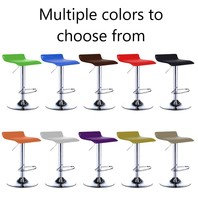 Tabourets de bar modernes et minimalistes en cuir, chaise de comptoir pivotante et réglable en métal à pieds hauts, tabouret de bar commercial