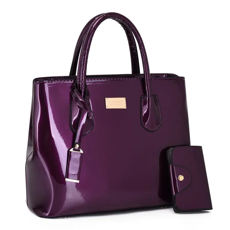 2022 new patent women's pu leather handbag single shoulder bag ladies 2pcs set messenger bag