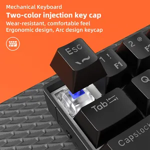 COUSO Factory Sale Gaming Keyboard 60 Percent Blue Switch Backlit Teclado Gamer 60% 61 Keys Custom Mechanical Keyboard Gaming