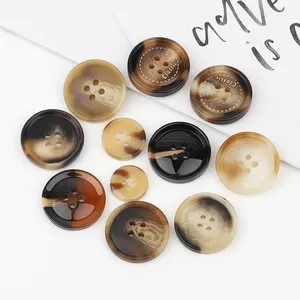 Wholesale Button Custom Flatback Resin 4 Holes Sewing Button For Clothing