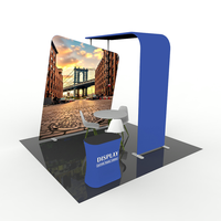Nouveau Design Portable En Aluminium Étagère Affichage Salon Publicité Promotion Tension Tissu 10x10 Expo Foire Stand D'exposition