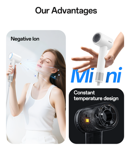 Sèche-cheveux Yesido Negative Lon 100000RPM à 3 niveaux de chaleur avec fonction de sortie d'air inversée, moteur sans balais MG22 - Product Image 3