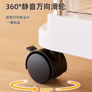 Portable Backpack Organizer 2 Tier With Casters For Kids Books Storage Rack Stationery Holder Rectangle Standing Type - Product Image 5