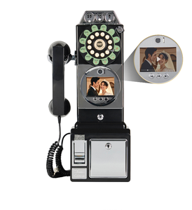 Téléphone Livre d'Or Vidéo 32 Go pour Mariages, Style Ancien, en Plastique, Filaire, Rechargeable par USB - Product Image 5
