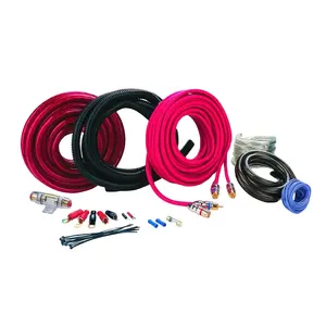 Kit amplificador de cabo, 8 medidores, cabo de áudio, alto-falante de carro, instalação de cabo, kit de instalação de fiação