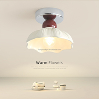Plafonnier LED en céramique de style nordique minimaliste moderne, cadre en fer, 3500K blanc chaud, garantie 3 ans, pour couloir