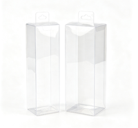 Boîte cadeau rectangulaire transparente en PET, emballage en plastique PVC pour artisanat, petits ornements, emballage cadeau