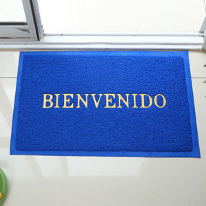<b>Custom</b> Embroidered <b>Doormat</b> Bienvenido Polyester Rectangle Indoor Welcome Mat Factory Wholesale - Product Image 4