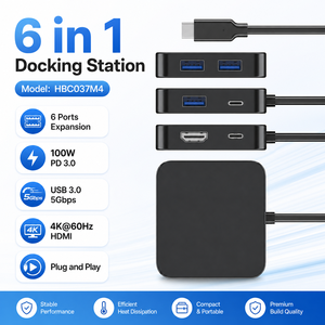 Hub <span class=keywords><strong>USB</strong></span> C 6 en 1, Estación de Acoplamiento 4K 60Hz <span class=keywords><strong>HDMI</strong></span> 100W PD, Adaptador Tipo C a <span class=keywords><strong>USB</strong></span> 3.0, Divisor Multipuerto para MacBook y Laptop - Product Image 5