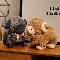 Nouvelle Peluche Mouton Bouclé en Laine de Simulation, Jouet en Peluche Kawaii, Dessin Animé, Anime, Mignon, Cadeau de Fêtes Amusant, 31cm-50cm, 14+