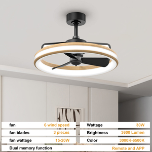 ไฟ LED หรี่แสงได้พัดลมเพดาน 3000K-6500K 5000LM 30W มอเตอร์ทองแดงบริสุทธิ์ที่เงียบสงบการควบคุมแอปรีโมทสำหรับโฮมออฟฟิศห้องนอน - Product Image 6