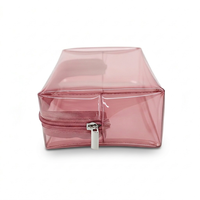 Sac de rangement pour maquillage transparent en PVC pour femmes, trousse de maquillage holographique colorée, fermeture à glissière, résistant à l'eau, doux