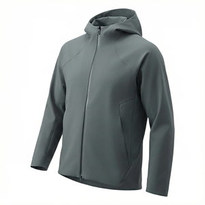Winter <b>Reversible</b> Hooded Turtleneck Fleece <b>Jacket</b> 100% Polyester Front Men Women Windproof Full Heat Sealing Seamless Pressure - Product Image 3