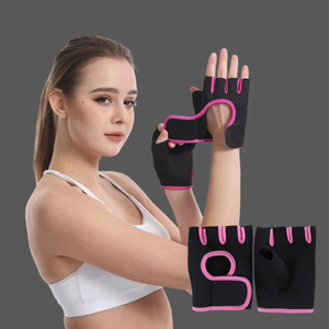 Vente en gros de gants de sport unisexes en néoprène à demi-doigts respirants avec fermeture à boucle pour la musculation, le cyclisme et l'escalade - Product Image 4