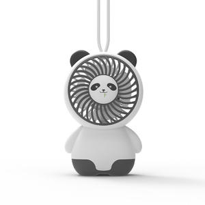 Мини-Настольный USB-вентилятор с зарядкой 5 В ручной электрический вентилятор с тремя скоростями ветра милый мультяшный дизайн для студентов, домашних животных, пластиковый материал-для - Product Image 6