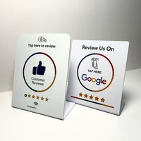 Soporte para Reseñas de Google con RFID NFC, Etiqueta de Mesa para Marketing en Redes Sociales, Tarjeta RFID Programable