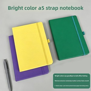 Carnet de notes professionnel Junvoy <span class=keywords><strong>A41</strong></span> A5 en cuir PU, couverture rigide épaissie, simple, personnalisable avec logo, pour bureau, collection automne - Product Image 2