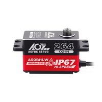 Servo AGFRC A50BHLW de 19 kg de Torque, Carcasa CNC, Sin Escobillas, IP67 Impermeable, Programable, de Perfil Bajo, Ideal para Autos de Carreras RC 1/10