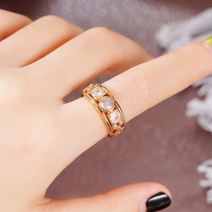 Anello con design geometrico a cerchio e quadrato, anello creativo da dito per uomo e donna - Product Image 2