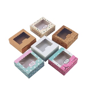 Small branded cardboard PVC window box disposable handmade soap packaging box