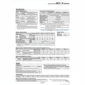 หน่วยดูด ZK2B07R5NL2A-06-B ระบบนิวเมติกส์ SMC - Product Image 1