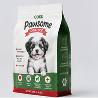 Sacs d'emballage en plastique à fond plat avec soufflet latéral, personnalisés avec logo imprimé, 1 kg, 5 kg, 10 kg, pour aliments pour chiens, chats et animaux de compagnie
