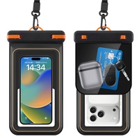 Étui de téléphone étanche personnalisé à double couche en éponge, pochette de téléphone sous-marine en TPU pour la natation, la randonnée, la flottaison