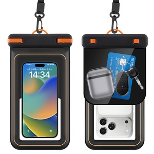 Étui de téléphone étanche personnalisé à double couche en éponge, <span class=keywords><strong>pochette</strong></span> de téléphone sous-marine en TPU pour la natation, la randonnée, la flottaison - Product Image 4