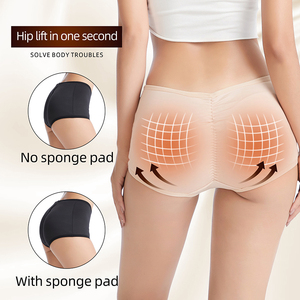 Culottes de contrôle pour femmes avec coussinets, rehausseur de <span class=keywords><strong>fesses</strong></span>, sous-vêtements en maille, push-up, faux fessier, sculpteur de corps - Product Image 1