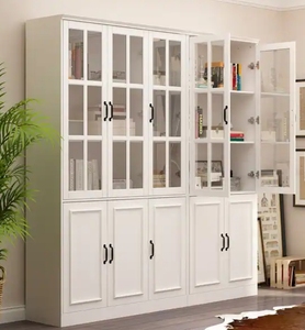 Meuble Shanlong en bois massif avec porte vitrée pour présentoir de salon de manucure - Product Image 3