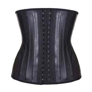 100% látex faja colombiana cintura alta calidad 3 filas ganchos corsé 25 acero deshuesado látex cintura entrenador Shaper - Product Image 1