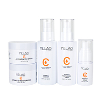 Ensemble de soins du visage en vitamine C, marque privée OEM ODM, Anti-âge, acné, blanchiment, éclaircissement, Kits de soins du visage en vitamine C personnalisés