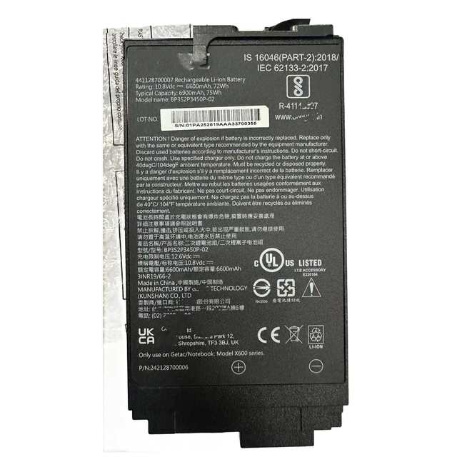 For Laptop X600 Series BP3S2P3450P-02 10.8V 6600mAh 72Wh Rechargeable Lithium Iron Battery