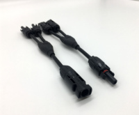 Connecteur en Y pour câble solaire, contact en cuivre TNC, PVC IP67, 1000VDC, 30A, certifié -40°C~+85°C