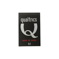 Étiquettes tissées de haute qualité personnalisées de conception privée avec logo étiquettes de marque de vêtements à ourlet de cou étiquettes de vêtements tissées à haute densité