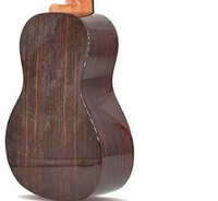 Vente en gros de 23/26 pouces ukulélé brillant-table en épicéa et dos en palissandre/éclisses taille professionnelle concert et ténor