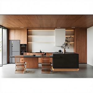 Armoire de cuisine modulaire en bois massif de luxe à prix abordable - Taille et couleur personnalisées - Fabricant chinois - Product Image 1