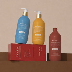 Vente en gros de flacons de shampooing en plastique PET de 500 ml avec impression à l'écran et pulvérisateur à pompe pour l'emballage de lotion cosmétique - Product Image 1