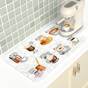 Tapis de protection pour machine à café, absorbant, pour comptoirs de cuisine, dissimule les taches, avec dos en caoutchouc, accessoires de bar - Product Image 1