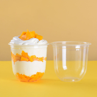 Gobelets à pudding écologiques, gobelets à mousse, gobelets avec couvercles, dessert dur, plastique, dessert jetable, boîtes à gâteaux transparentes en PET