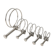 Collier de serrage à ressort double réglable robuste en acier galvanisé 13-125 mm pour sécuriser les tuyaux